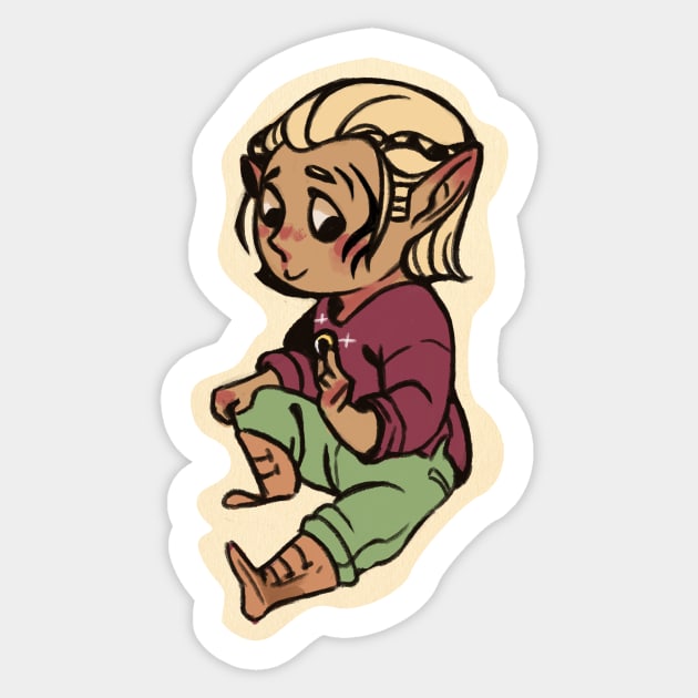 DAO LI Zevran Sticker by doodlownick